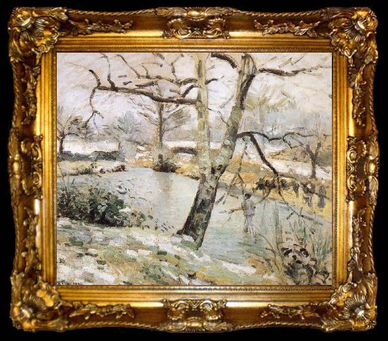 framed  Camille Pissarro Winter scenery, ta009-2